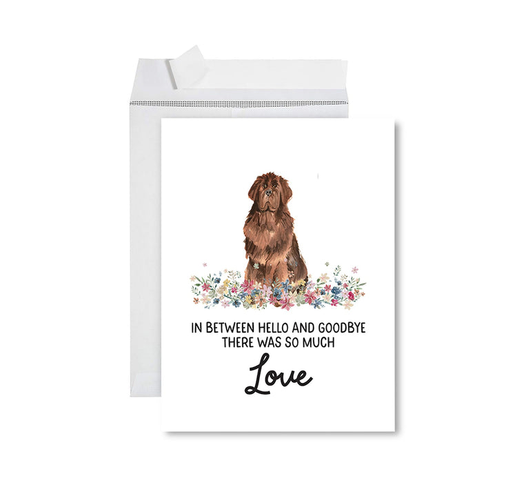 Jumbo Pet Sympathy Card with Envelope, Dog Grief Bereavement Card, 8.5" x 11" Design 2-Set of 1-Andaz Press-Newfoundland-