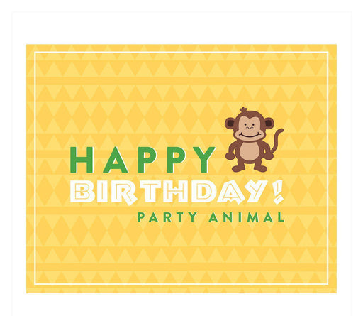 Jungle Safari Adventure Happy Birthday Party Animal Sign-Set of 1-Andaz Press-