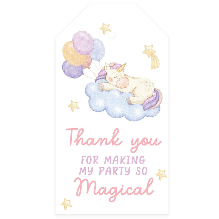Koyal Wholesale Kids Party Favor Classic Thank You Tags with String, Mermaid Birthday Gift Tags, for Party Favors Bags