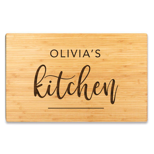 Large Custom Bamboo Wood Cutting Board Gift, Kitchen, Modern-Set of 1-Andaz Press-Custom Name-