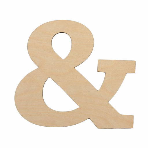 Laser Cut Wood Ampersand Sign-Set of 1-Koyal Wholesale-