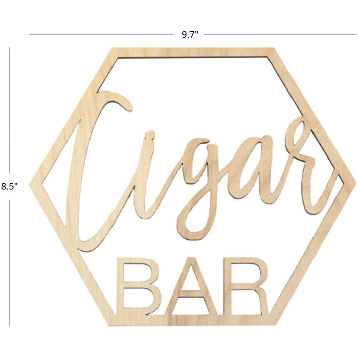 Laser Cut Wood Cigar Bar Sign-Set of 1-Koyal Wholesale-