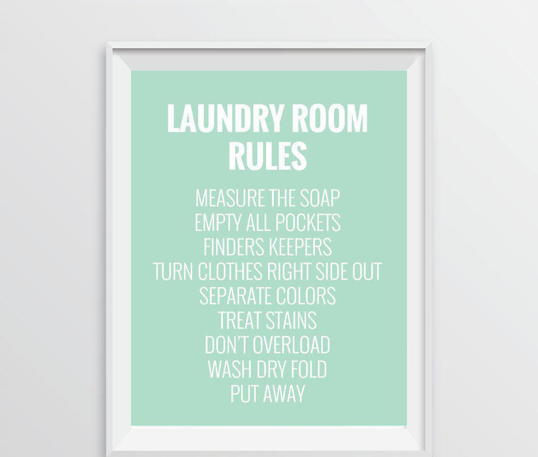 Laundry Room Wall Art Decor Graphic Signs & Prints