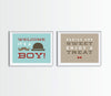 Lil Man Mustache Boy Baby Shower Party Signs, 2 Pack-Set of 2-Andaz Press-Welcome | Enjoy A Treat-