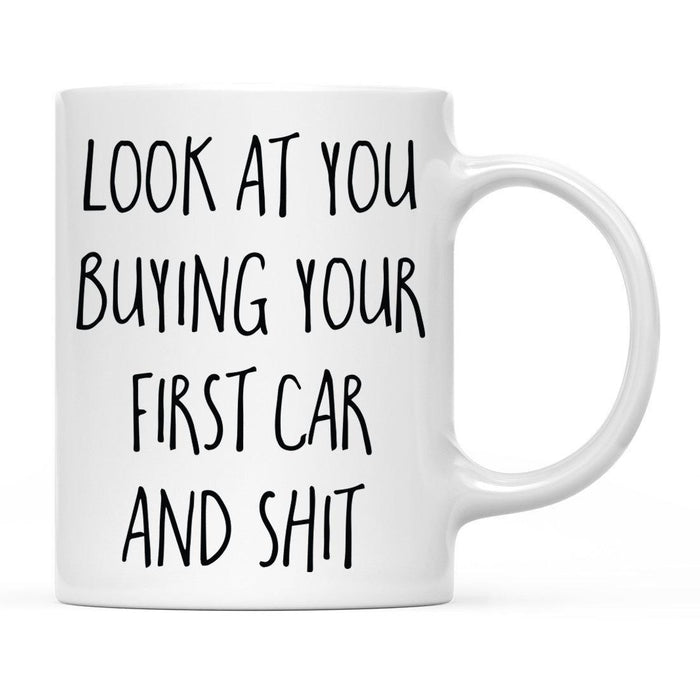 Look At You Being a Badass And Shit Milestones Ceramic Coffee Mug -Set of 1-Andaz Press-First Car-