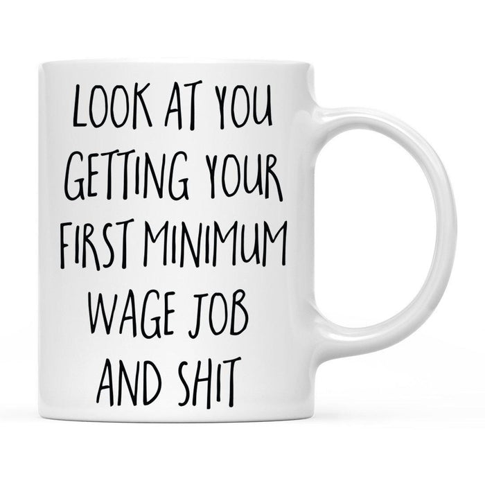 Look At You Being a Badass And Shit Milestones Ceramic Coffee Mug -Set of 1-Andaz Press-Minimum Wage-