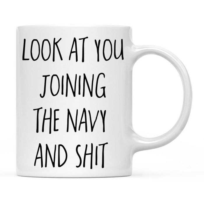 Look At You Being a Badass And Shit Milestones Ceramic Coffee Mug -Set of 1-Andaz Press-Navy-