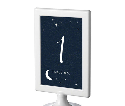 Love You to the Moon and Back Wedding Framed Table Numbers-Set of 8-Andaz Press-1-8-