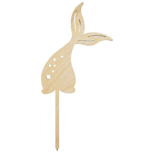 Mermaid Tail Laser Cut Wood Cake Topper-Set of 1-Andaz Press-Natural-