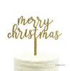 Merry Christmas Glitter Acrylic Holiday Cake Topper-Set of 1-Andaz Press-