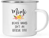 Metal Camping Mug Gift, Mimi Because Badass Isn't an Official Title, Floral-Set of 1-Andaz Press-