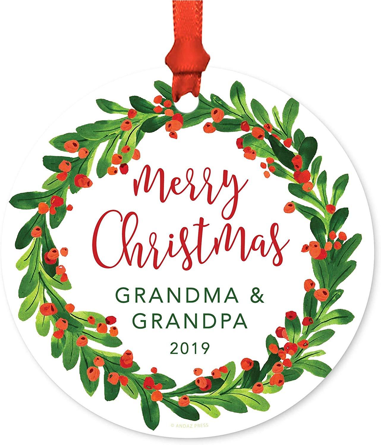 Merry Christmas Grandma & Grandpa - Personalized First Christmas