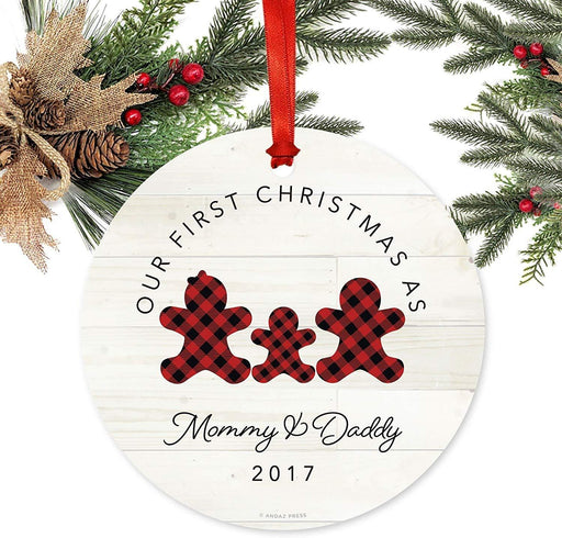 Andaz Press Real Wood Rustic Christmas Ornament, Engraved Wood Slab, Mama Bear
