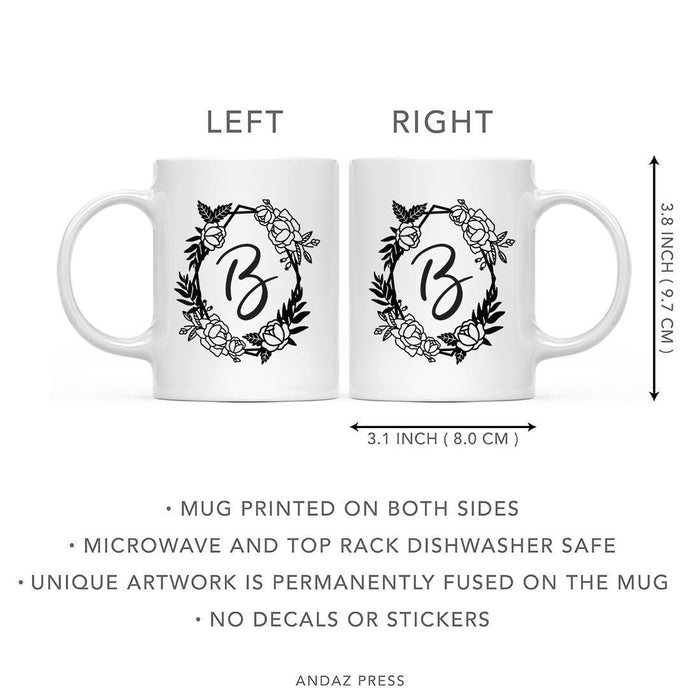 Minimal Geometric Roses Design Coffee Mug Collection-Set of 1-Andaz Press-A-