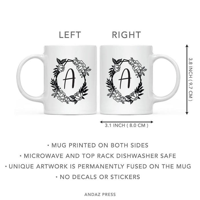 Minimal Geometric Roses Design Coffee Mug Collection-Set of 1-Andaz Press-A-