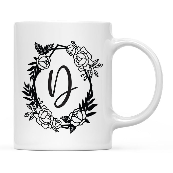 Minimal Geometric Roses Design Coffee Mug Collection-Set of 1-Andaz Press-D-