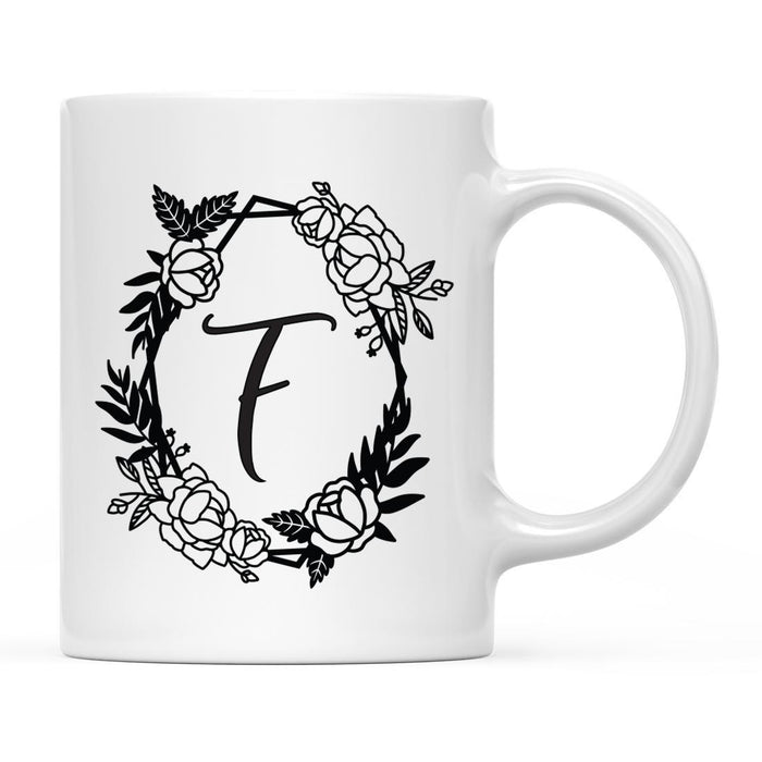 Minimal Geometric Roses Design Coffee Mug Collection-Set of 1-Andaz Press-F-