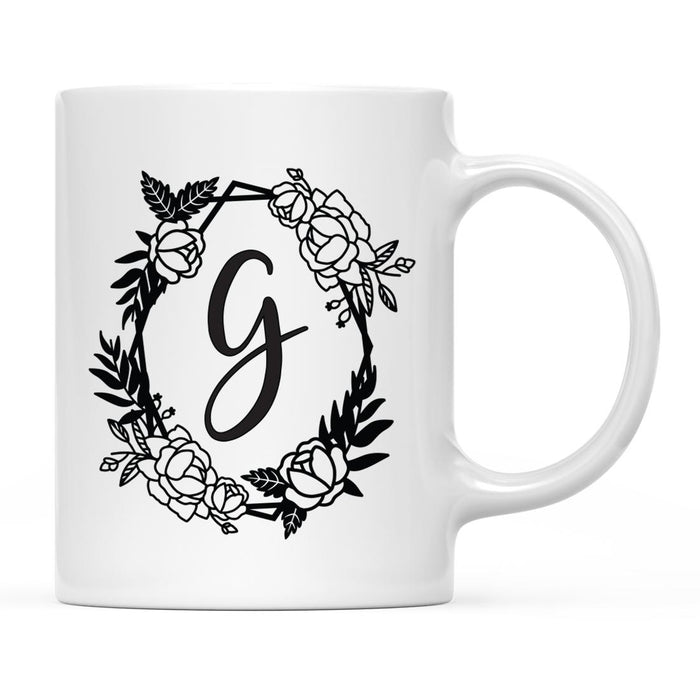 Minimal Geometric Roses Design Coffee Mug Collection-Set of 1-Andaz Press-G-