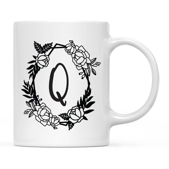 Minimal Geometric Roses Design Coffee Mug Collection-Set of 1-Andaz Press-Q-