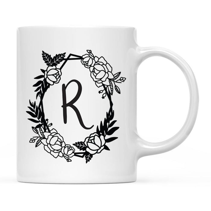 Minimal Geometric Roses Design Coffee Mug Collection-Set of 1-Andaz Press-R-