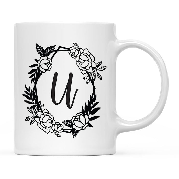 Minimal Geometric Roses Design Coffee Mug Collection-Set of 1-Andaz Press-U-