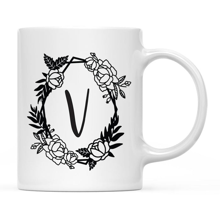 Minimal Geometric Roses Design Coffee Mug Collection-Set of 1-Andaz Press-V-