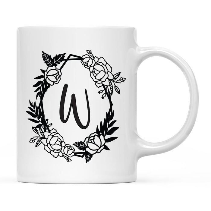 Minimal Geometric Roses Design Coffee Mug Collection-Set of 1-Andaz Press-W-