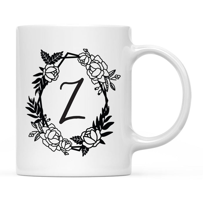 Minimal Geometric Roses Design Coffee Mug Collection-Set of 1-Andaz Press-Z-