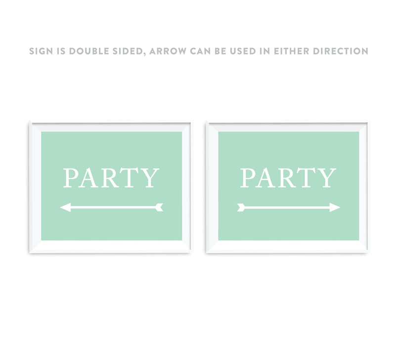 Mint Green Wedding Direction Signs-Set of 1-Andaz Press-Party-