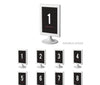 Modern Black and White Stripes Wedding Framed Table Numbers-Set of 8-Andaz Press-1-8-