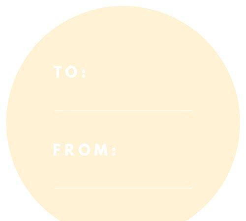 Modern To/From Circle Gift Labels-Set of 40-Andaz Press-Ivory-