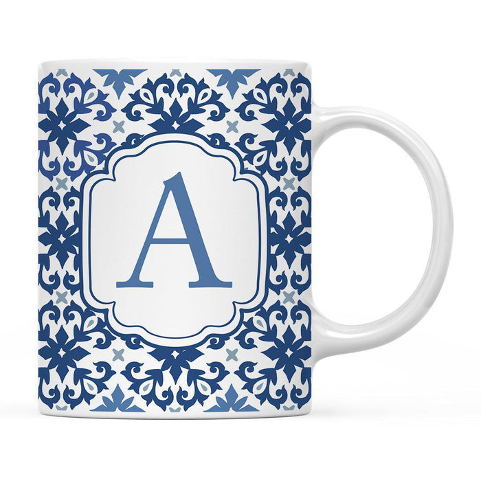 Moroccan Monogram Ceramic Coffee Mug-Set of 1-Andaz Press-Letter A-