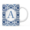 Moroccan Monogram Ceramic Coffee Mug-Set of 1-Andaz Press-Letter A-