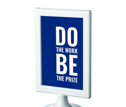 Motivational Framed Desk Art, Inspirational Quotes for Home Office-Set of 1-Andaz Press-Do The Work Be The Prize-