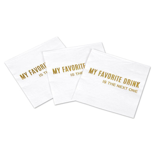 My Favourite Drink Funny Cocktail Napkins-Set of 50-Andaz Press-