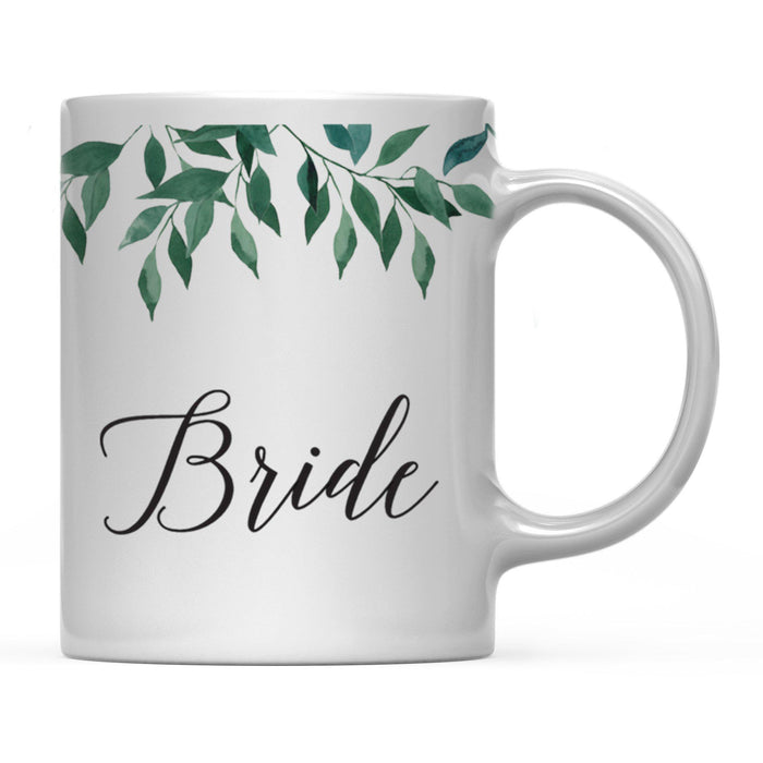 Natural Greenery Green Leaves Wedding Coffee Mug-Set of 1-Andaz Press-Bride-