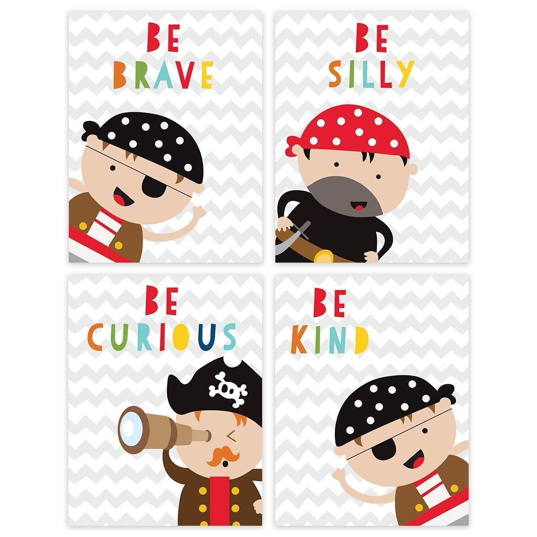 Set of two prints : Pirates alphabet and numbers nursery