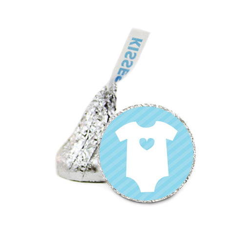 Onesie Hershey's Kiss Baby Shower Stickers-Set of 216-Andaz Press-Boy-