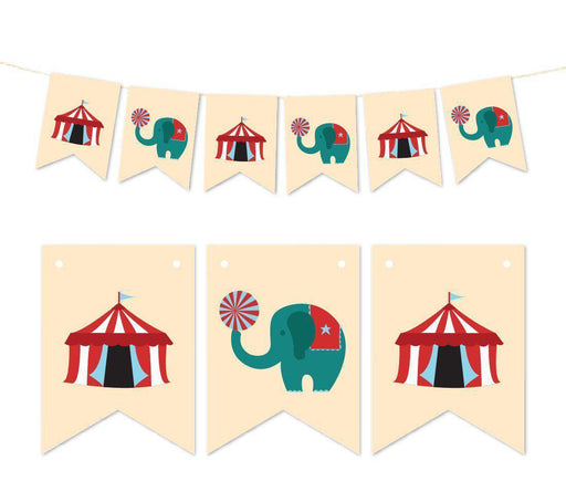 Pennant Party Banner Carnival Tent and Circus Elephant-Set of 1-Andaz Press-