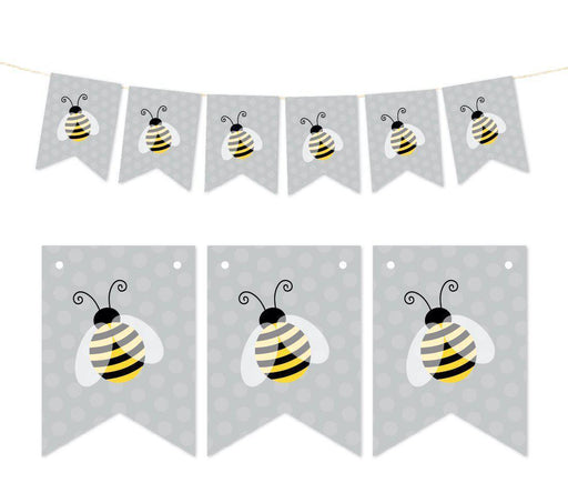 Pennant Party Banner Honey Bee Bumblebee-Set of 1-Andaz Press-