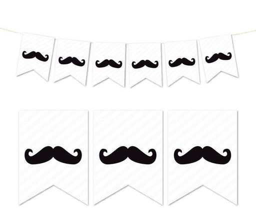 Pennant Party Banner Mustache-Set of 1-Andaz Press-Black-