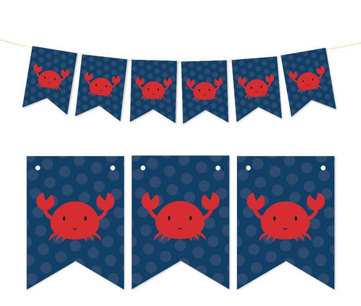 Pennant Party Banner Nautical Crab-Set of 1-Andaz Press-