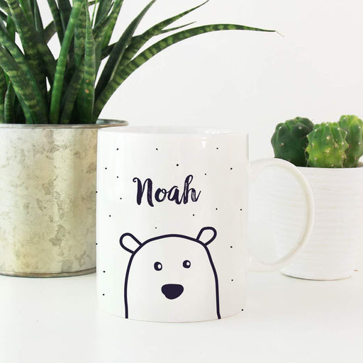 Personalized Christmas Hot Chocolate Coffee Mug Gift Polar Bear-Set of 1-Andaz Press-