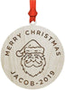 Personalized Engraved Real Wood Christmas Ornament, Santa Ornament Year-Set of 1-Andaz Press-