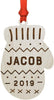 Personalized Engraved Real Wood Christmas Ornament, Winter Mitten-Set of 1-Andaz Press-