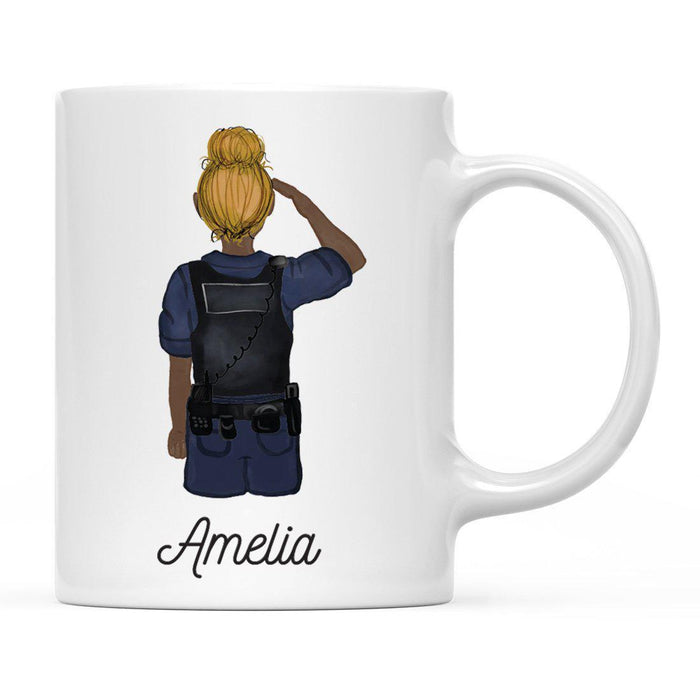 Personalized Police Officer Coffee Mug Part 1-Set of 1-Andaz Press-Female Police Officer 10-