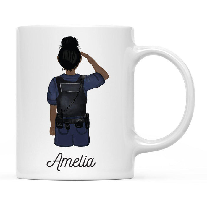 Personalized Police Officer Coffee Mug Part 1-Set of 1-Andaz Press-Female Police Officer 11-