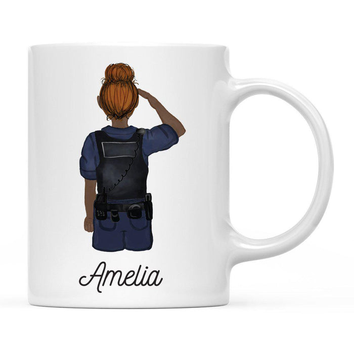 Personalized Police Officer Coffee Mug Part 1-Set of 1-Andaz Press-Female Police Officer 12-