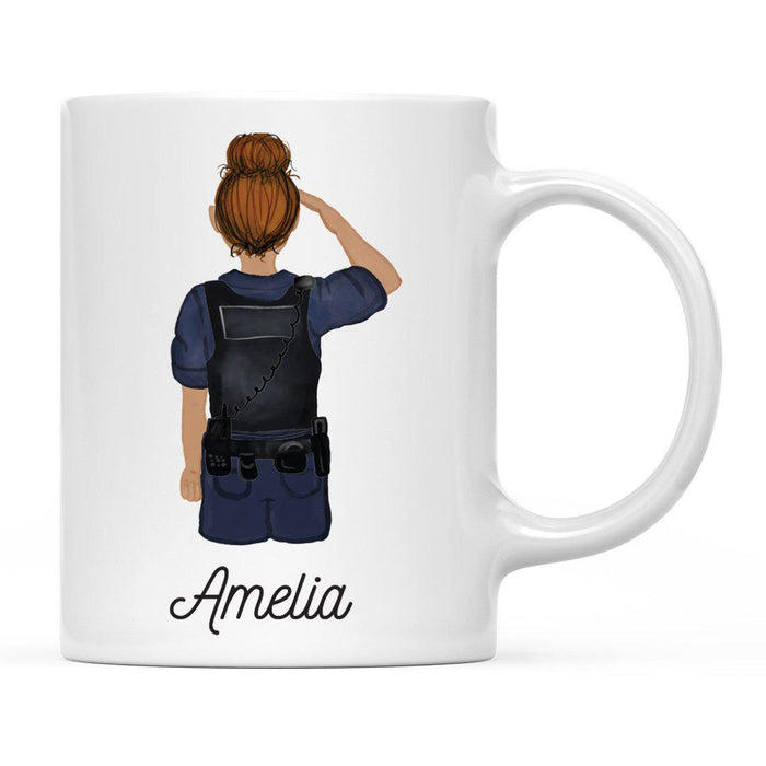 Personalized Police Officer Coffee Mug Part 1-Set of 1-Andaz Press-Female Police Officer 18-