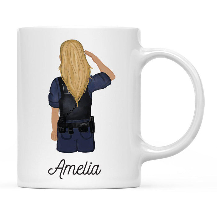 Personalized Police Officer Coffee Mug Part 1-Set of 1-Andaz Press-Female Police Officer 7-